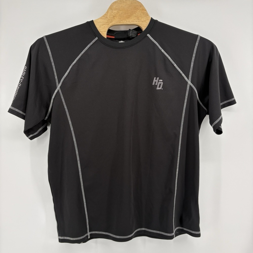 Harley-Davidson Performance Shirt Mens Extra Large Gray Short Sleeve - Picture 2 of 13